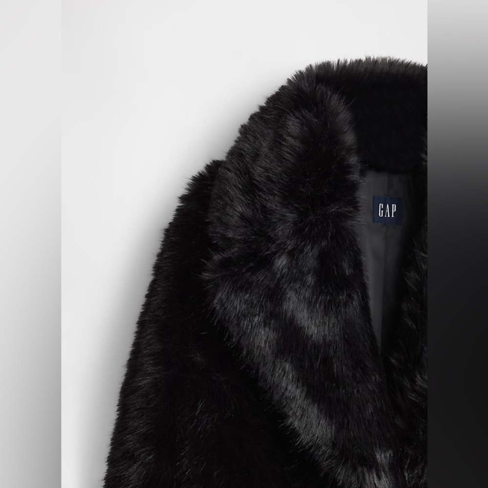 GAP Faux Fur Long Coat - Picture 4 of 11